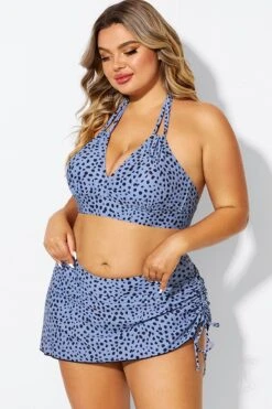V-Neck Black Dots Printed Halter Sexy Bikini Top 11 V-Neck Black Dots Printed Halter Sexy Bikini Top -Meetcurve Shop b debk002007 4