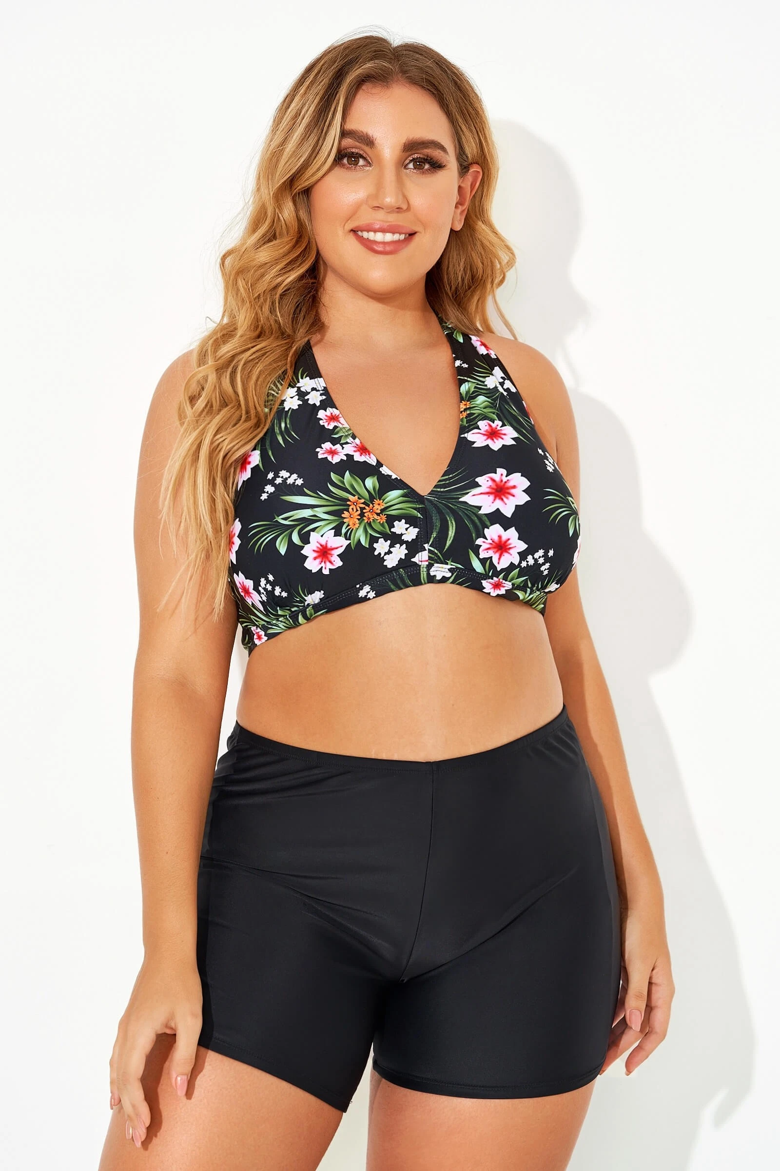 Flower Printed Women V-neck Bikini Top 6 Flower Printed Women V-neck Bikini Top - Image 4