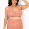 Wave Pattern Halter High Waist Bikini Top -Meetcurve Shop b debk005006 1