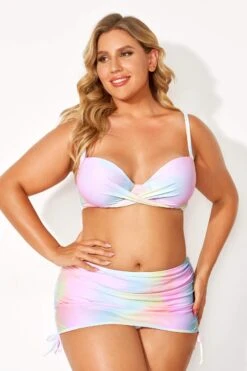 Tie Dye Printed Underwire Women Bikini Set -Meetcurve Shop b debk062001 4