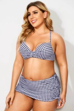 Lattice V-neck Push Up Classic Bikini Set -Meetcurve Shop b debk062002 3