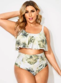 Tie Dye Printed Scoop Neck Women Bikini Set -Meetcurve Shop b debk063002 1