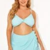Solid Criss Cross Ruffle Strappy Bikini Top -Meetcurve Shop b debk076001 4