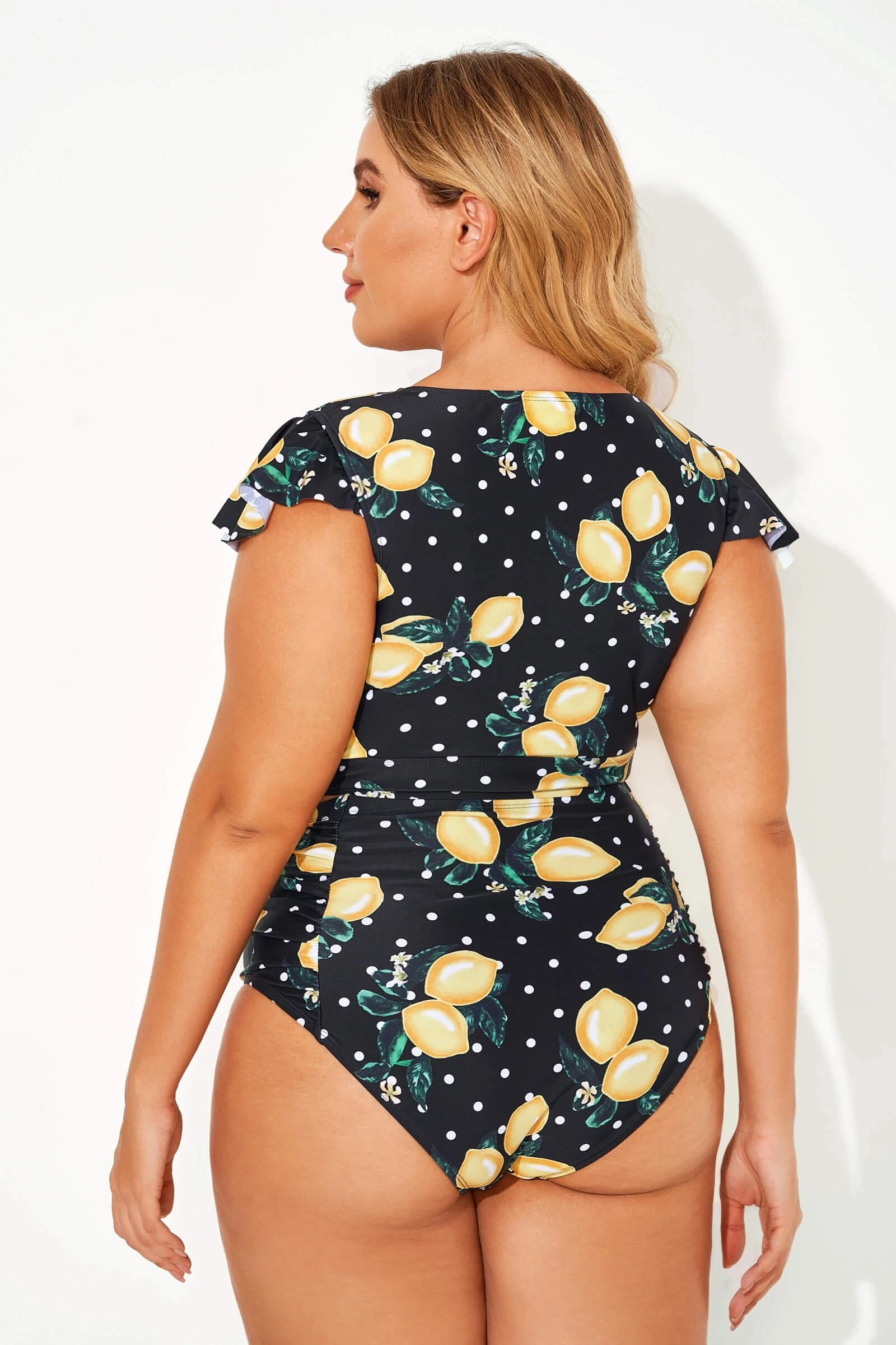 Lemon Flutter Cap Short Sleeve Bikini Top 4 Lemon Flutter Cap Short Sleeve Bikini Top - Image 2