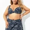 Black Floral Elegant Underwire Bikini Top -Meetcurve Shop b debk099001 1