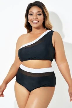 Trendy One Shoulder Bikini Top For Lady -Meetcurve Shop b debk106001 3