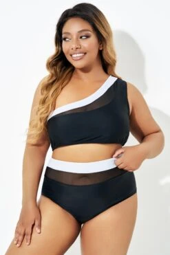 Trendy One Shoulder Bikini Top For Lady -Meetcurve Shop b debk106001 4
