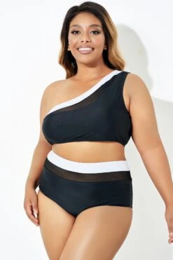 Trendy One Shoulder Bikini Top For Lady -Meetcurve Shop b debk106001 6
