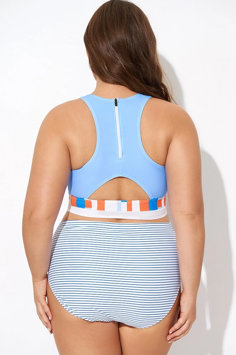 Multi-color Round Neck Racerback Bikini Top 4 Multi-color Round Neck Racerback Bikini Top - Image 2