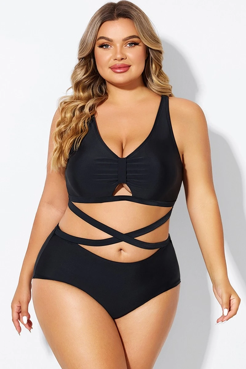 Black Plus Size With Adjustable Straps Sexy Bikini Top 3 Black Plus Size With Adjustable Straps Sexy Bikini Top