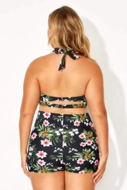 Floral Printed Mid Waist Women Boy Short 13 Floral Printed Mid Waist Women Boy Short -Meetcurve Shop b debt001001 6