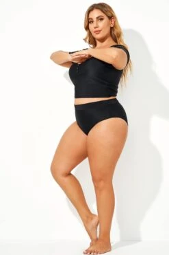 Black Elegant High Waist Women Brief -Meetcurve Shop b debt022002 2