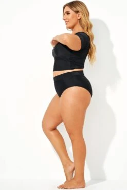 Black Elegant High Waist Women Brief -Meetcurve Shop b debt022002 3