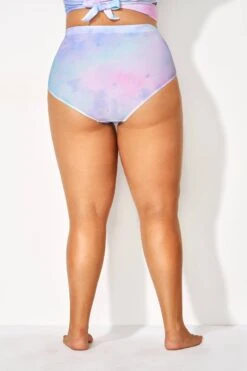 Tie Dye Printed High Waist Swim Shorts 8 Tie Dye Printed High Waist Swim Shorts -Meetcurve Shop b debt024001 6