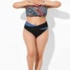 Colorblock Mid Rise Women Swim Bikini Bottom -Meetcurve Shop b debt026006 11 1