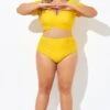 Yellow Relaxed Fit Swim Bikini Short -Meetcurve Shop b debt040010 1