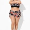 Drawstring Side Flower Printed Swim Shorts 1 Drawstring Side Flower Printed Swim Shorts -Meetcurve Shop b debt043001 1
