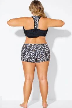 Leopard Print Women Swimsuits Boy Shorts 7 Leopard Print Women Swimsuits Boy Shorts -Meetcurve Shop b debt054003 2