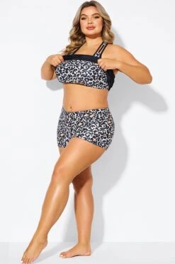 Leopard Print Women Swimsuits Boy Shorts 9 Leopard Print Women Swimsuits Boy Shorts -Meetcurve Shop b debt054003 4