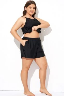 Black Women Swim Skirt Bottoms