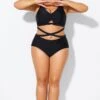 Black Tie Across Front Sexy Swim Bottoms -Meetcurve Shop b debt061001 1