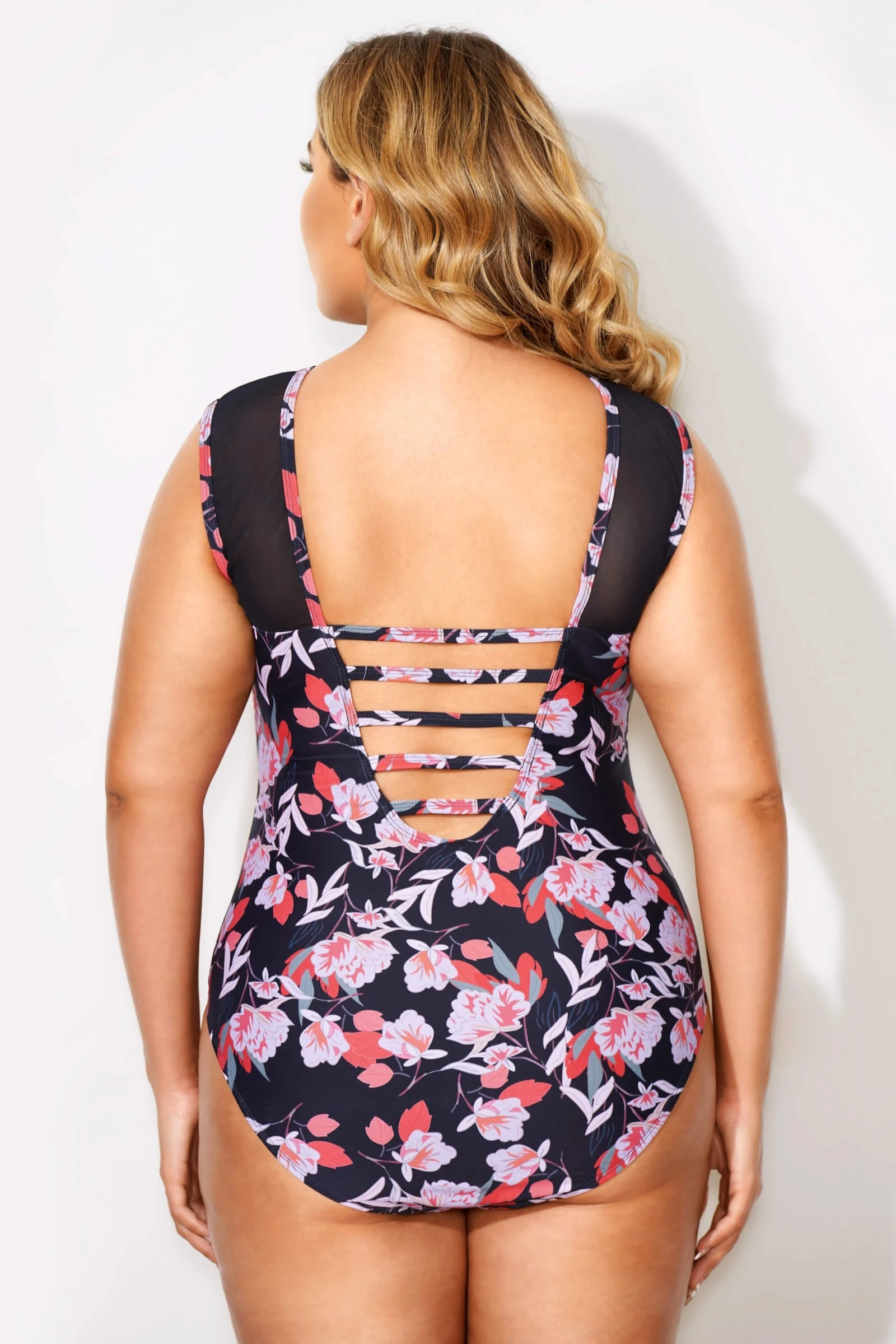 Floral Print Ladder Back One Piece Swimsuit 4 Floral Print Ladder Back One Piece Swimsuit - Image 2