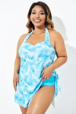 Blue Prints Layers Self-Tie One Piece Swimsuit 15 Blue Prints Layers Self-Tie One Piece Swimsuit -Meetcurve Shop b deop192001 4
