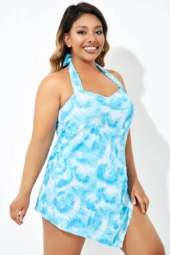 Blue Prints Layers Self-Tie One Piece Swimsuit 13 Blue Prints Layers Self-Tie One Piece Swimsuit -Meetcurve Shop b deop192001 6