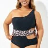 Sexy Leopard Print Tie Cut Out One Piece Swimsuit -Meetcurve Shop b deop208001 1