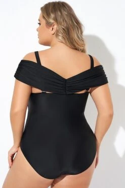 Black Crisscross Convertible Front Lined One Piece Swimsuit -Meetcurve Shop b deop270001 2