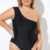 Touche One-Shoulder One Piece Swimsuit 1 Touche One-Shoulder One Piece Swimsuit -Meetcurve Shop b deop286001 1 1