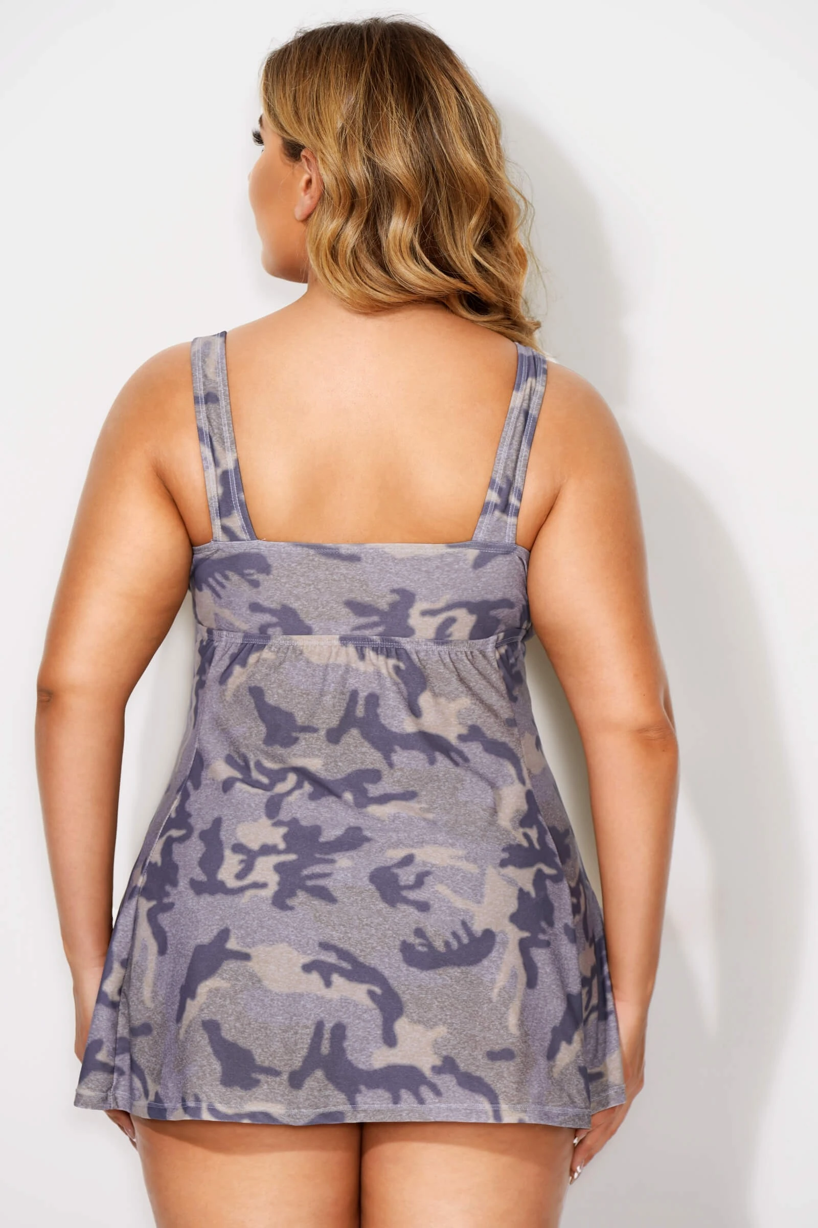 Fashionable Camouflage Sweetheart Neckline Women Swimdress 4 Fashionable Camouflage Sweetheart Neckline Women Swimdress - Image 2