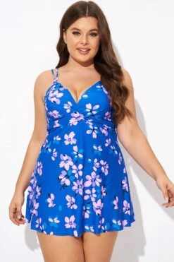 Swimwear Elegance: Dive Into This Season's Top Trends 3 Purple Butterfly Swimdress