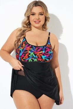 Longitude Double Shoulder Straps Lightweight Swimdress 11 Longitude Double Shoulder Straps Lightweight Swimdress -Meetcurve Shop b desd108001 4