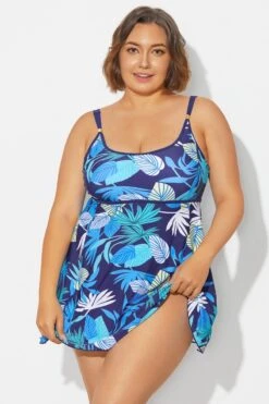 Multi Color Double Strap Lightweight Wrap Swimdress -Meetcurve Shop b desd108002 3