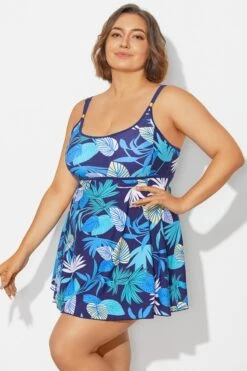 Multi Color Double Strap Lightweight Wrap Swimdress -Meetcurve Shop b desd108002 4
