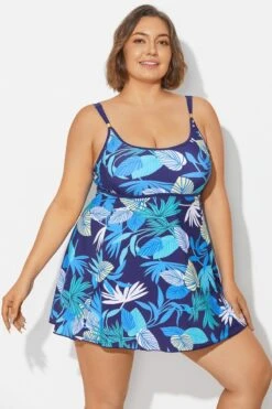 Multi Color Double Strap Lightweight Wrap Swimdress -Meetcurve Shop b desd108002 5