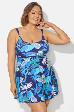 Multi Color Double Strap Lightweight Wrap Swimdress -Meetcurve Shop b desd108002 6