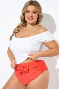 Stylish White Puff Sleeve Woman Tankini Top 10 Stylish White Puff Sleeve Woman Tankini Top -Meetcurve Shop b detan168001 3