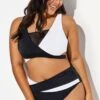 Colorblock Stylish Women Wrap Swimsuits Bikini Set -Meetcurve Shop b sfbk1911029 1