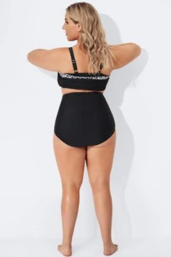 Black Elegant High Waist Brief For Lady -Meetcurve Shop b sfbt1911002 3