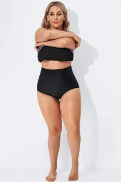 Black Elegant High Waist Brief For Lady -Meetcurve Shop b sfbt1911002 4