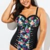 Lady Cut Out Mesh Underwire One Piece Swimsuit -Meetcurve Shop b sfop1911015 1