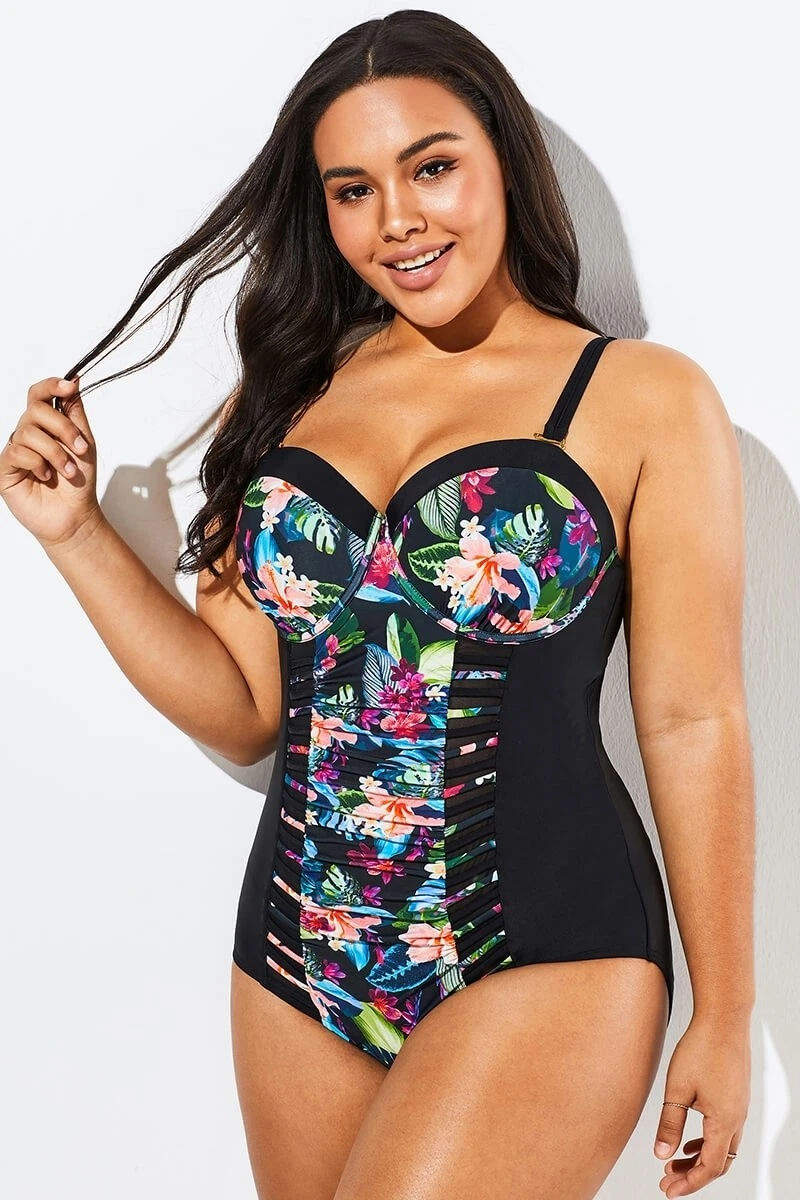 Lady Cut Out Mesh Underwire One Piece Swimsuit 8 Lady Cut Out Mesh Underwire One Piece Swimsuit - Image 6