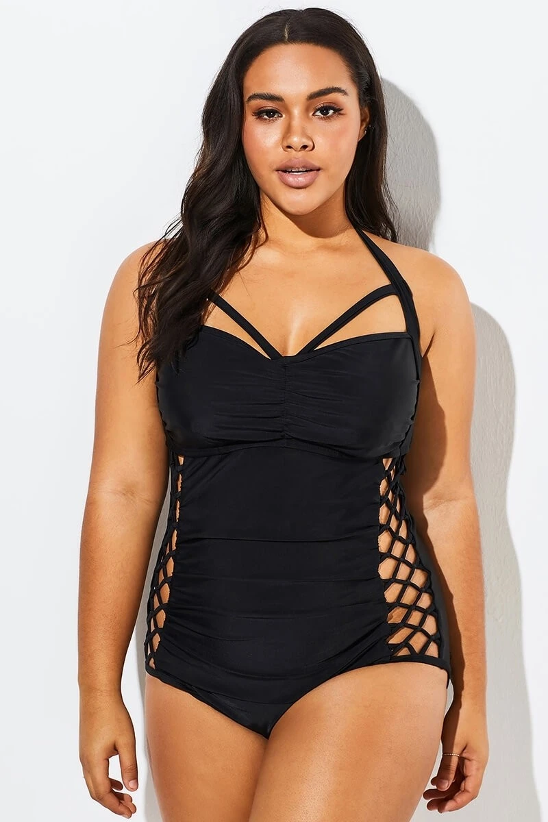 Black Cut Out Underwire Party One Piece Swimsuit 6 Black Cut Out Underwire Party One Piece Swimsuit - Image 4