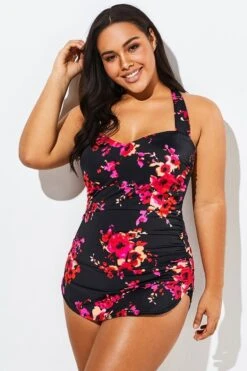 Poppies H-Back Sarong Front One Piece Swimsuit 10 Poppies H-Back Sarong Front One Piece Swimsuit -Meetcurve Shop b sfop1911023 6