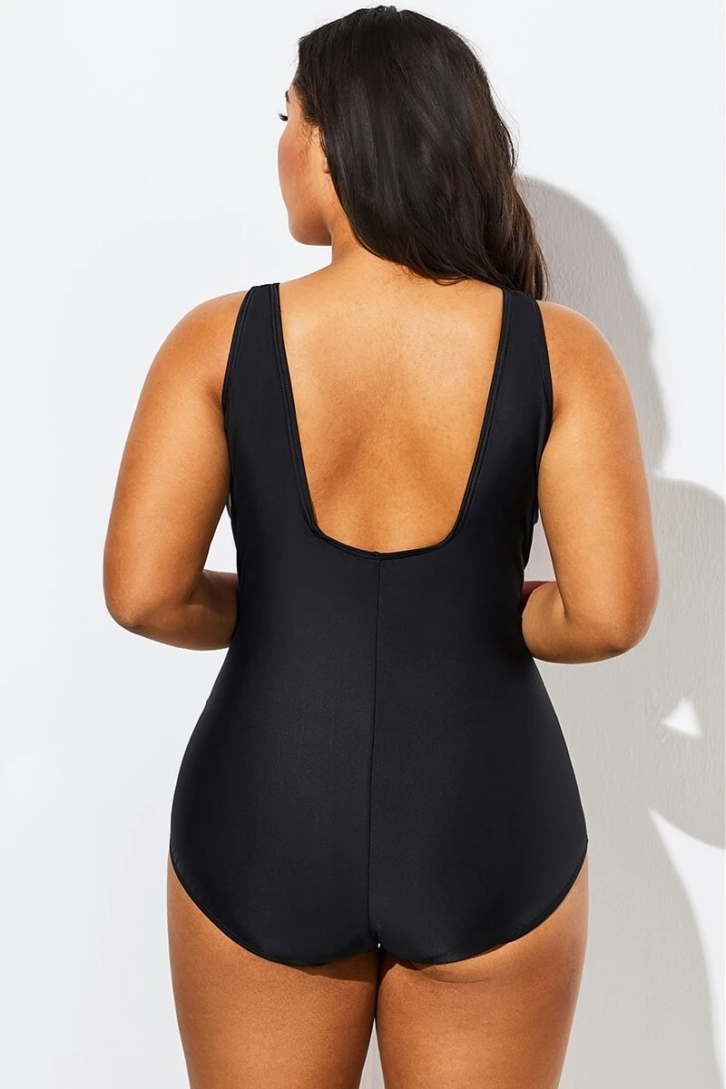Gradient Exploded Floral Sport One Piece Swimsuit 4 Gradient Exploded Floral Sport One Piece Swimsuit - Image 2