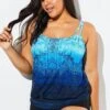 Gradient Color One Piece Swimsuit For Women -Meetcurve Shop b sfop1911073 1