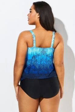 Gradient Color One Piece Swimsuit For Women -Meetcurve Shop b sfop1911073 2