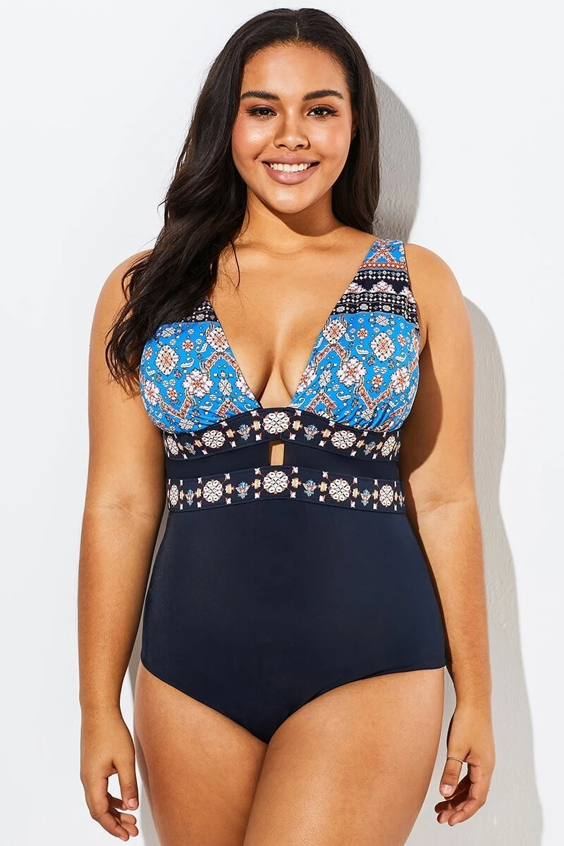 Charming Printed Cut Out One Piece Swimsuit 4 Charming Printed Cut Out One Piece Swimsuit - Image 3